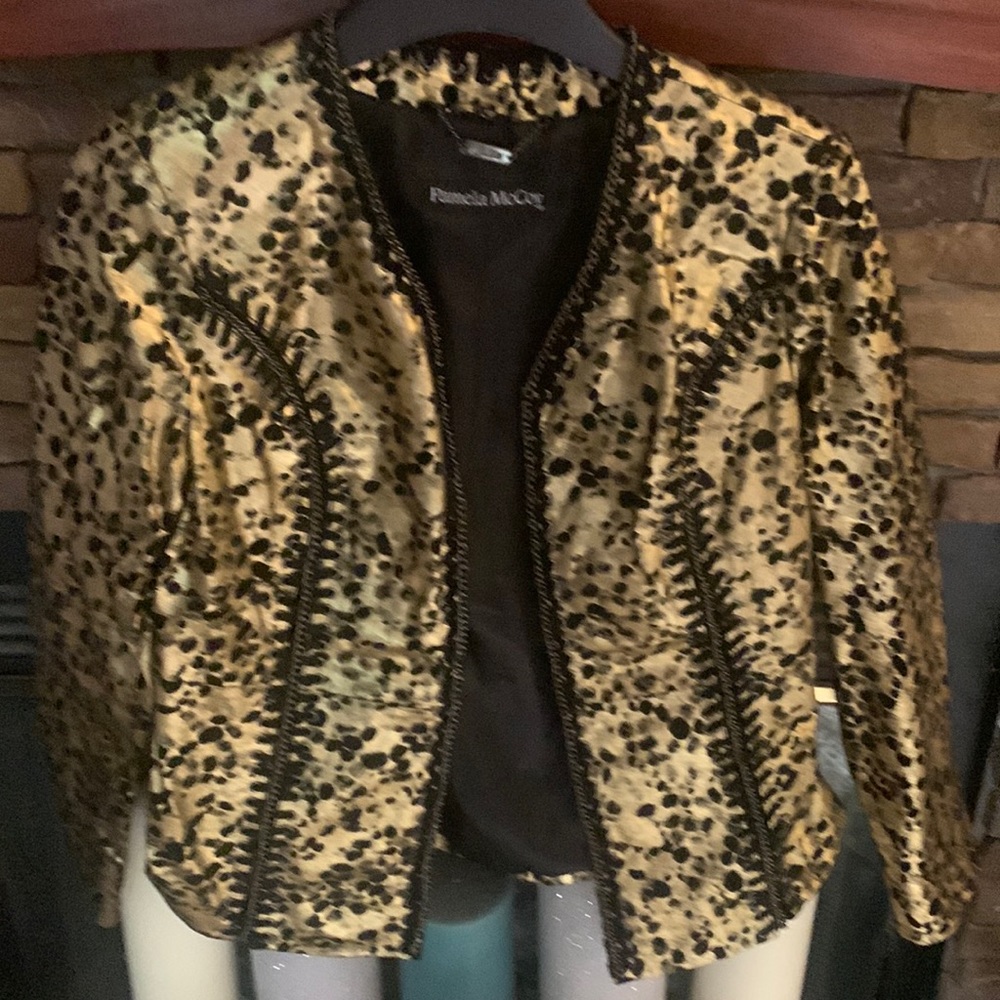 New Pamela McCoy leather jacket size small.